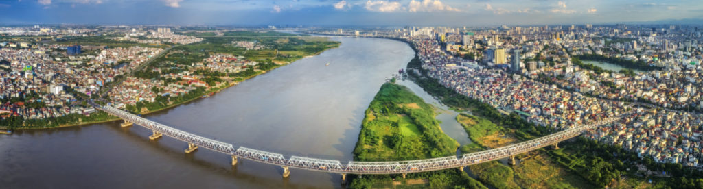 The Chuong Dong Bridge, Hanoi, Vietnam