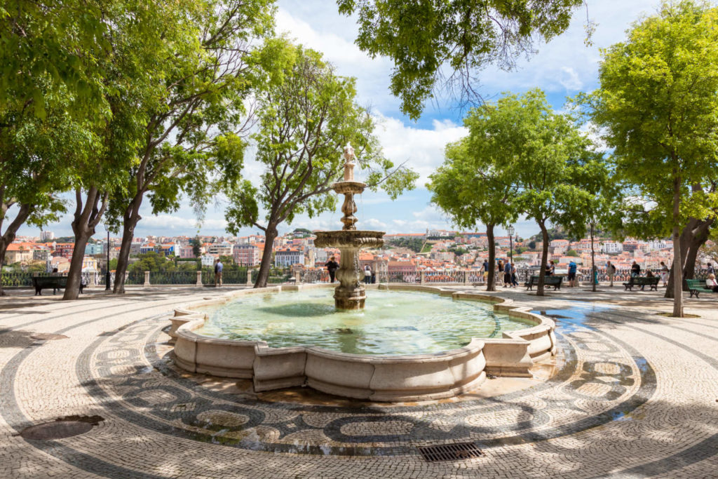 Fontaine du Jardim de São Pedro de Alcantara