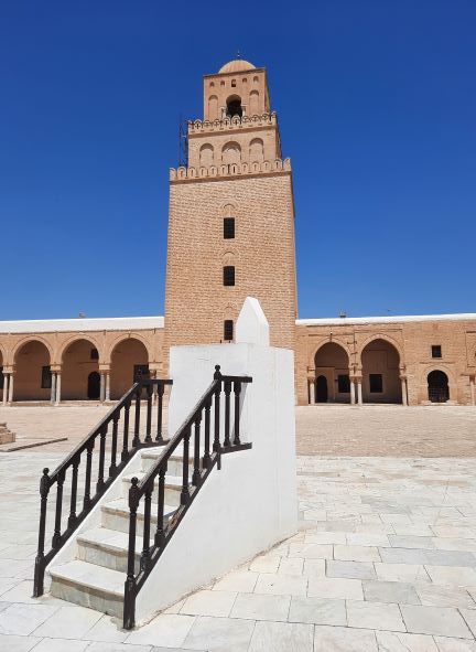 Minaret de la grande mosquée de Kairouan, inscrite au patrimoine de l'UNESCO.
 
Kairouan, Tunisie