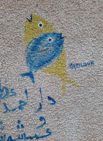 Découverte des mignons poissons "porte-bonheur" qui décorent les murs de la médina de Hammamet